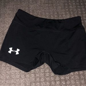 Black Under Armour Girls Spandex shorts